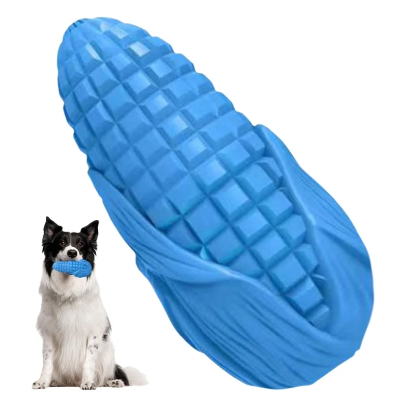 Juguete maíz carnoso chillón para perro, juguete para masticar y moler, resistente a masticar, actividad enriquecedora para