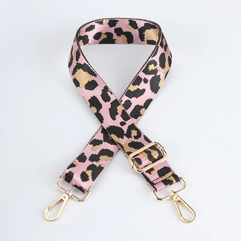 New Versatile Cross Border Leopard Pattern Bag Strap Wholesale Luggage Diagonal Strap Bag Shoulder Strap Adjustable Replacement