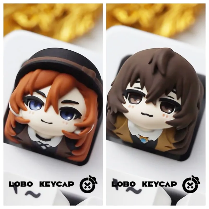 Wenhao Wild Dog Dazai Edo River Personalized Keycap Single Resin Material PC Gaming Keyboard Collectible Gift Customization