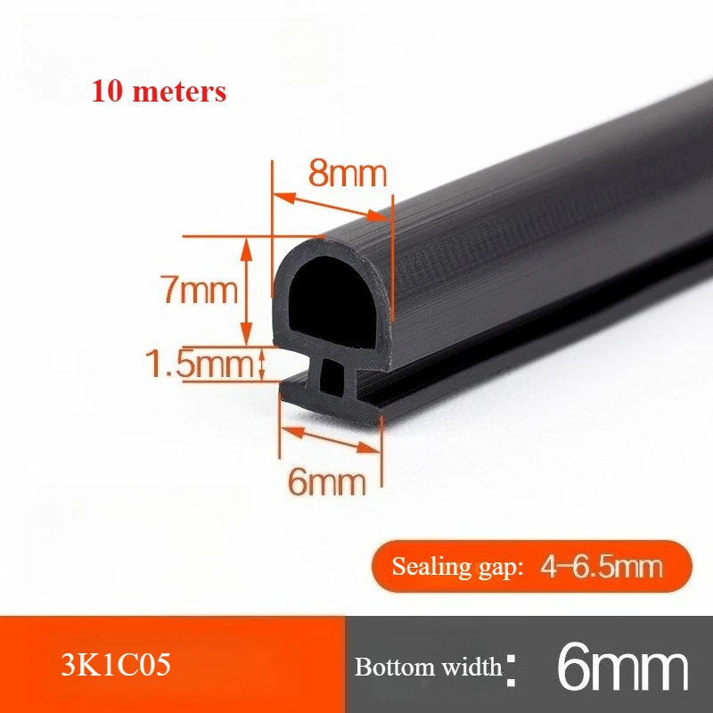 10 m Bodenbreite, 4/5/6/7 mm, Dichtungsstreifen, Brücke, Aluminium, Tür/Fenster, versiegelte Kunststoffstreifen, energiesparend
