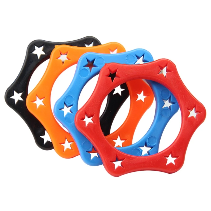 XD99 5Pieces ABS Microphone Anti-fall Sleeve KTV Mic Protective Ring Black, Red,Blue,Orange Microphone Ring