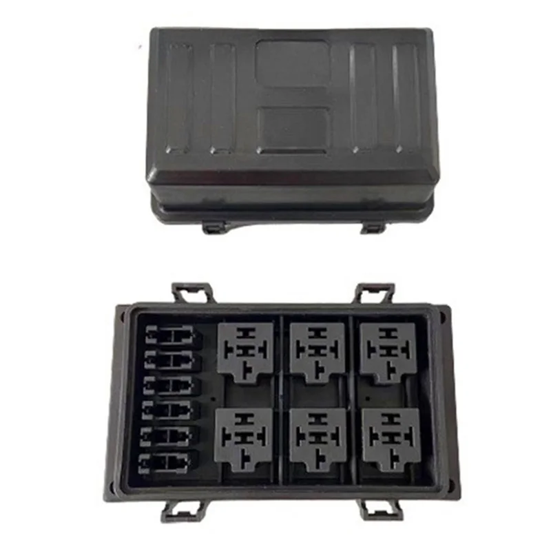 

Прочная релейная коробка 12 В, 40 А, 6-контактный блок предохранителей ATC/ATO с реле 24 В 4P для автомобиля