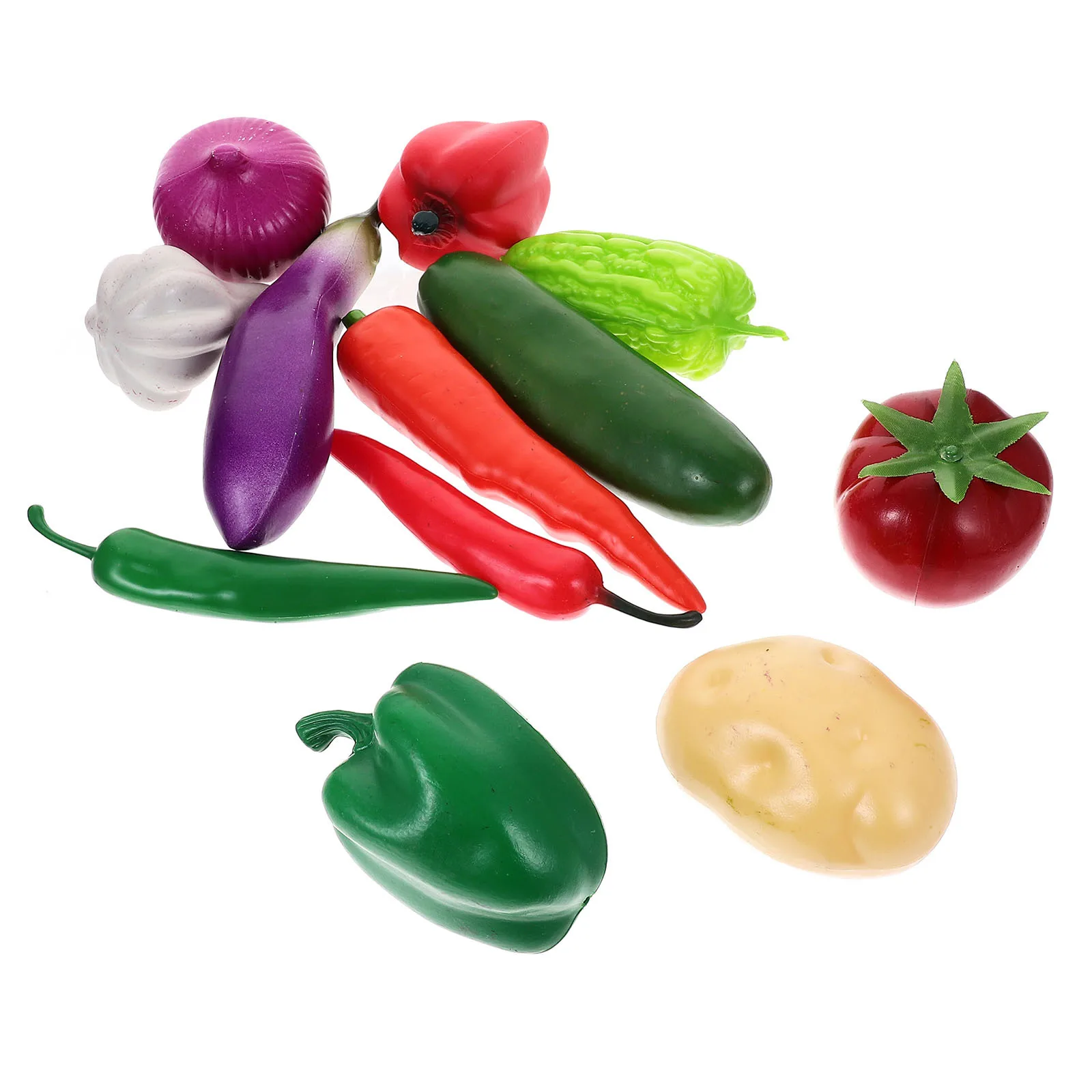 

12Pcs Artificial Vegetable Simulation Decoration Set Realistic Imitation Decor for Home Hotel Party Early Education Food Photo