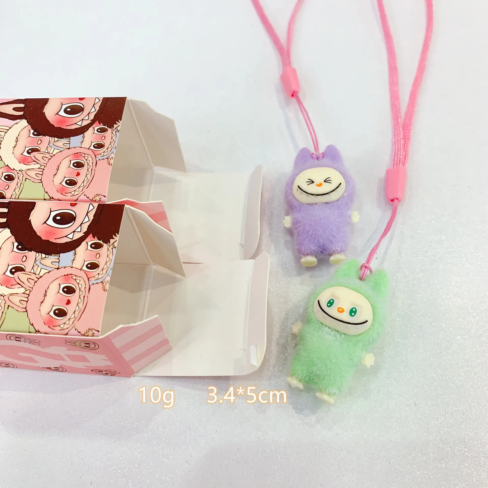 New Cartoon Labubu Resin Plush Blind Box Pendant Backpack Accessories Desktop Cute Ornament Children'S Surprise Birthday Gifts