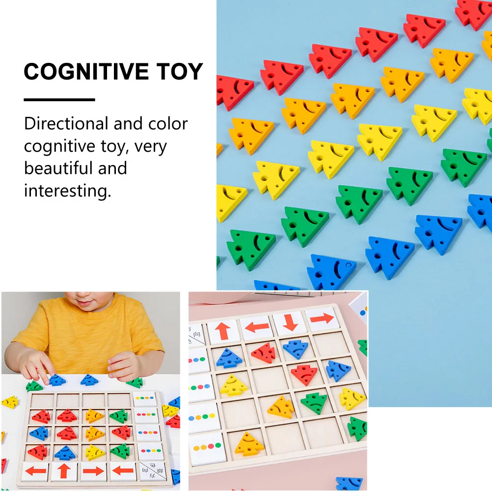 Farberkennungsspielzeug, interaktives Spiel, Kinder lernen kognitives Puzzle aus Holz