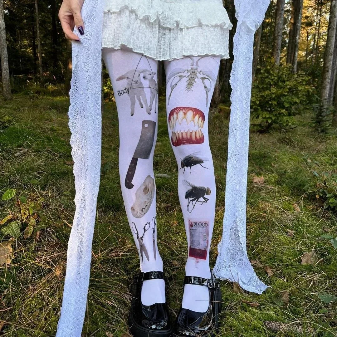 Koreanische Y2K Millennium Style Damen Strumpfhosen Stil Damen elastische Strumpfhosen süße Seidensocken im europäischen und amerikanischen Stil