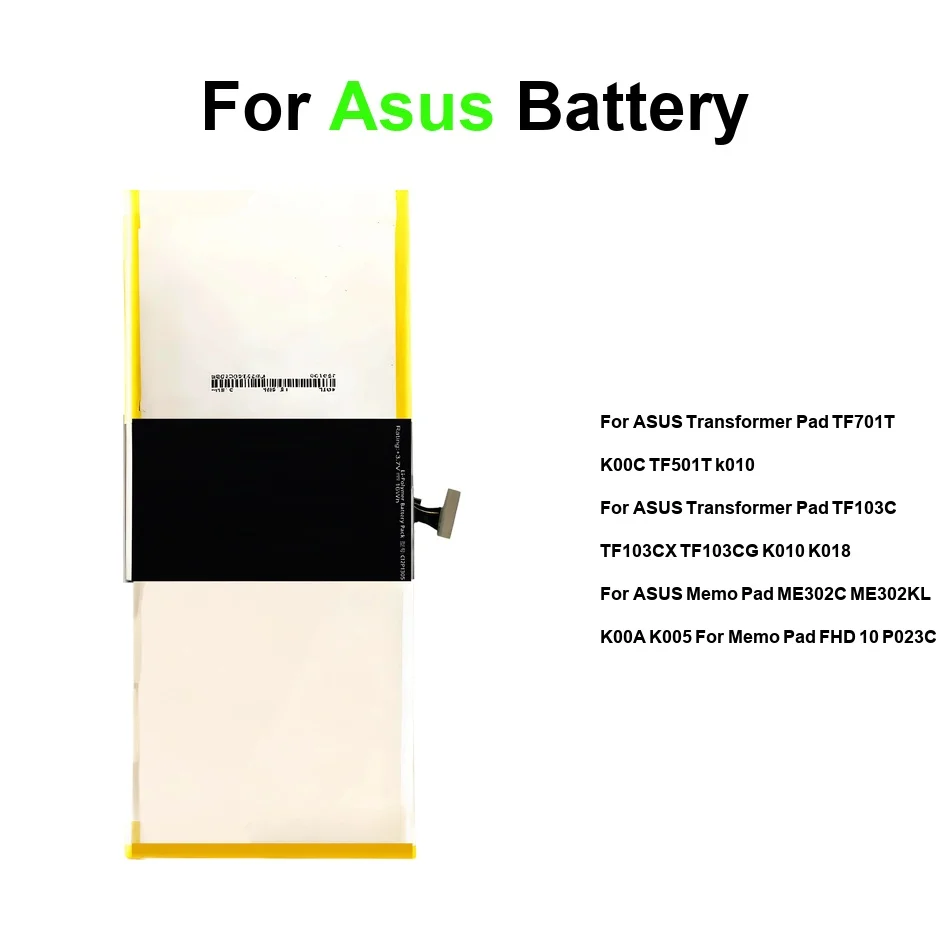 

Battery C12P1305 C12P1301 C11P1328 For Asus Transformer Pad Fhd me302c tf103c TF303 tf501t tf701t 10 K010 K018