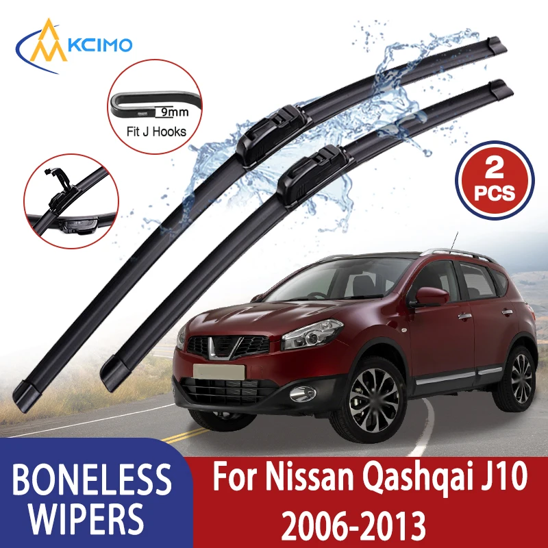 Kcimo Für Nissan Qashqai J10 2006-2013 Auto Wischer U-typ Weiche Gummi Ohne Knochen Wischer HD leise Langlebig Automotive Wischer 24 "+ 15"