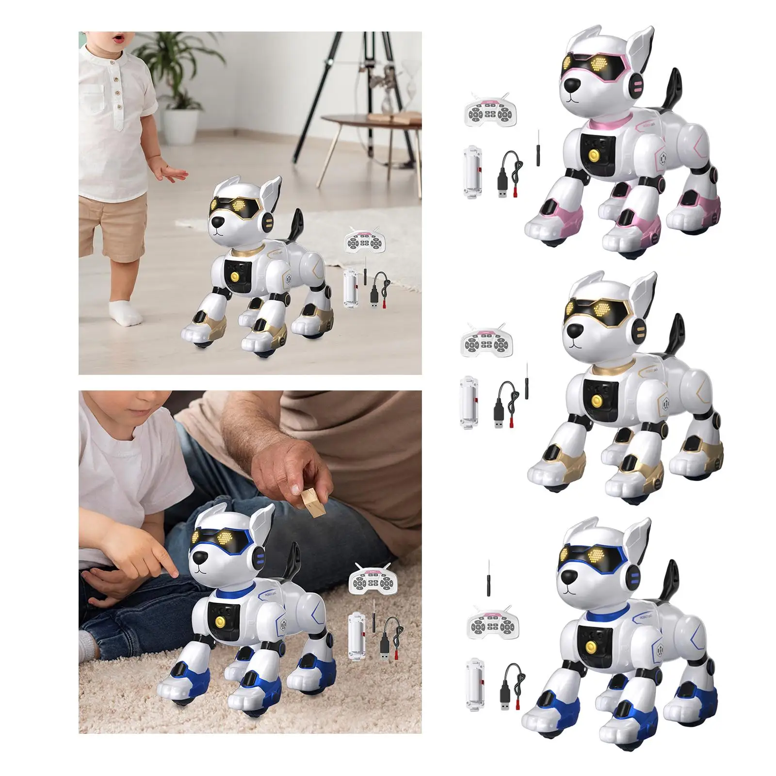 Robot Dog Toy para crianças, interativo, programável, crianças, meninos