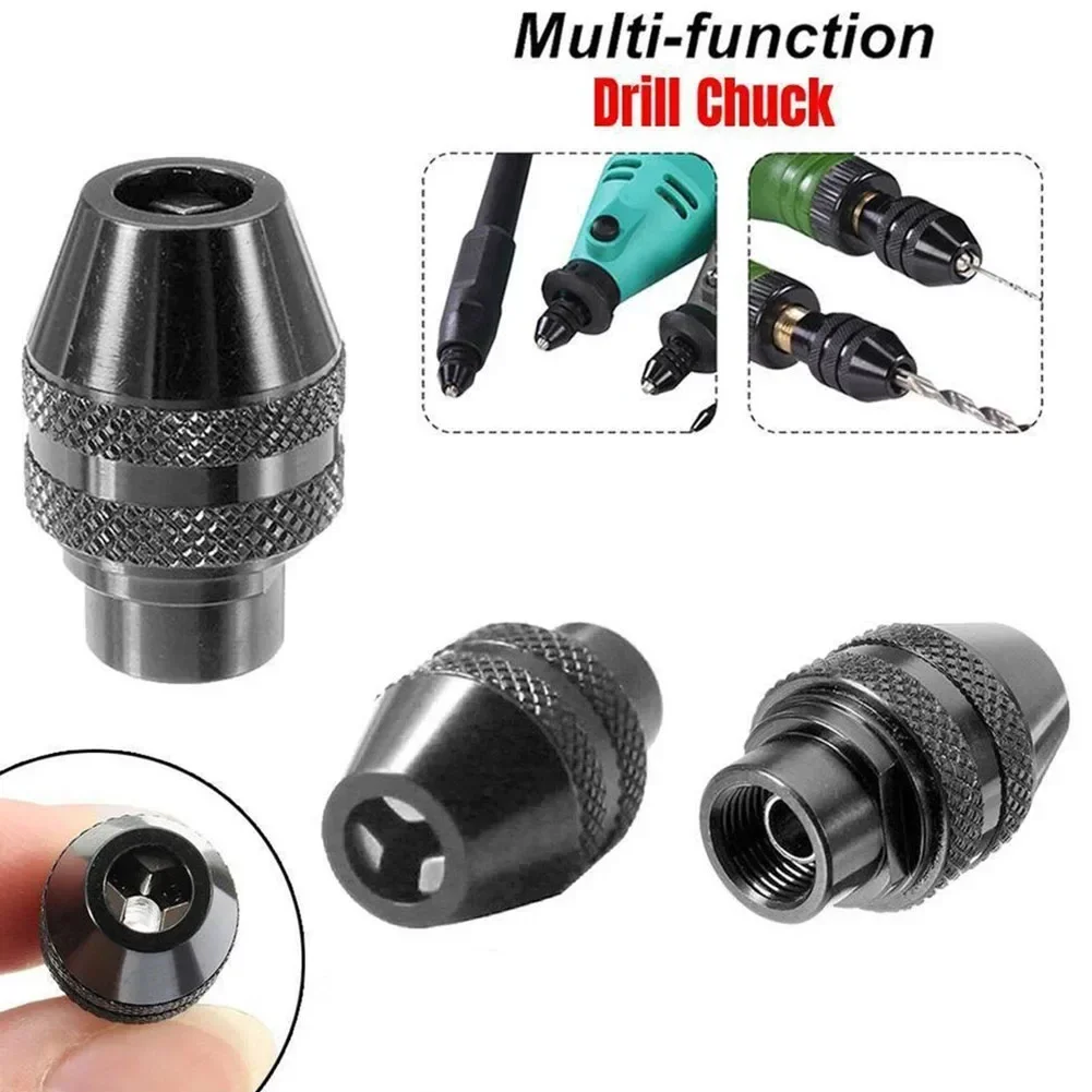 Mini Multi Keyless Drill Chuck Adapter Collet Screw Driver 0.5-3.2mm Rotary Tools Engraver Accessories Quick Change Cartridge On