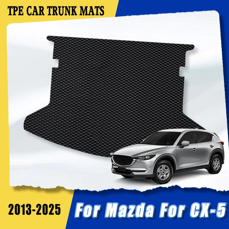 

Всепогодный коврик из TPE для багажника Mazda CX-5 2013-2025, сверхпрочный резиновый коврик, износостойкий лоток, задний грузовой вкладыш, аксессуары