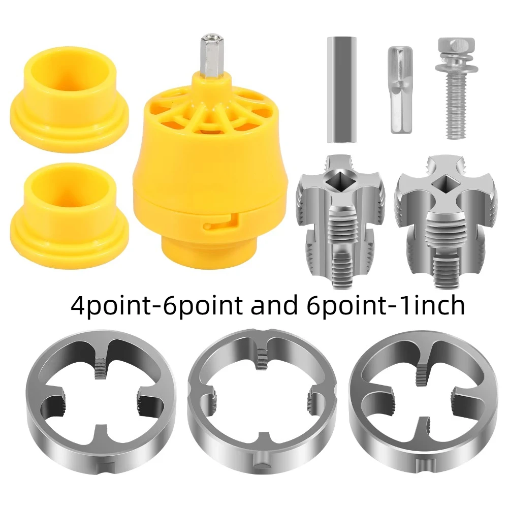 

Plastic PVC Pipe Threader Kit Punching Plumbing Internal Thread Opener Durable Versatile Drill Bit Die Kit PPR Water Pipe