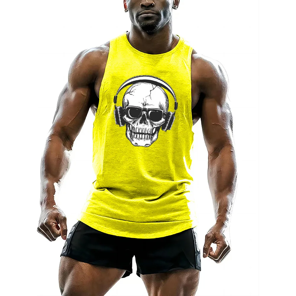 Love sports men gym workout sleeveless vest summer outdoor casual running short sleeve shirt vest personality vintage tops