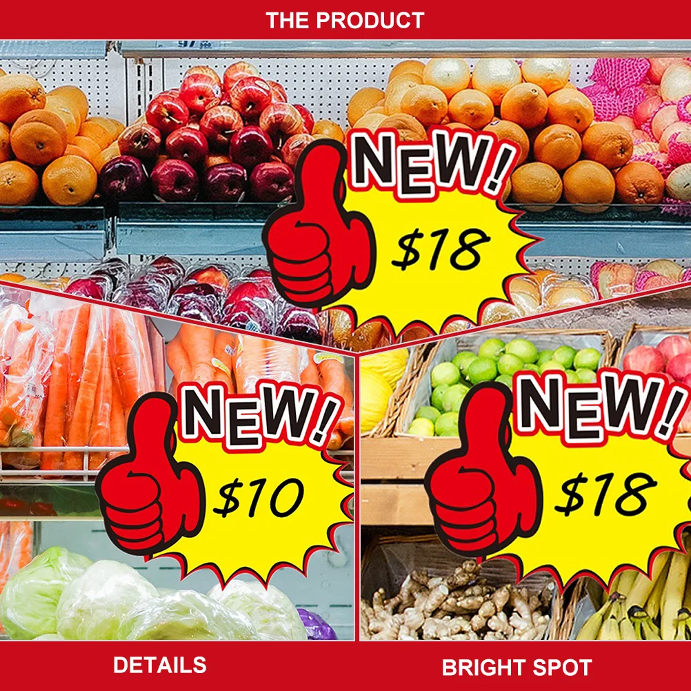 50 個の値札プレミアム紙広告ステッカー販売プロモーション看板小売ビジネス用フリーマーケットガレージセールショップ