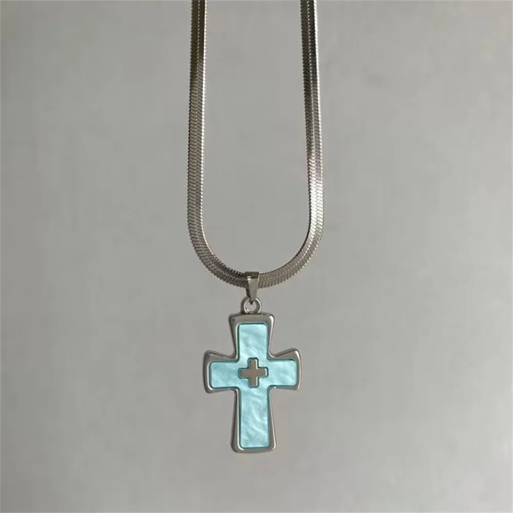 Y2K Cross Necklace With Ins Style Dark Gothic Punk Style Niche Design Unique And Spicy Style