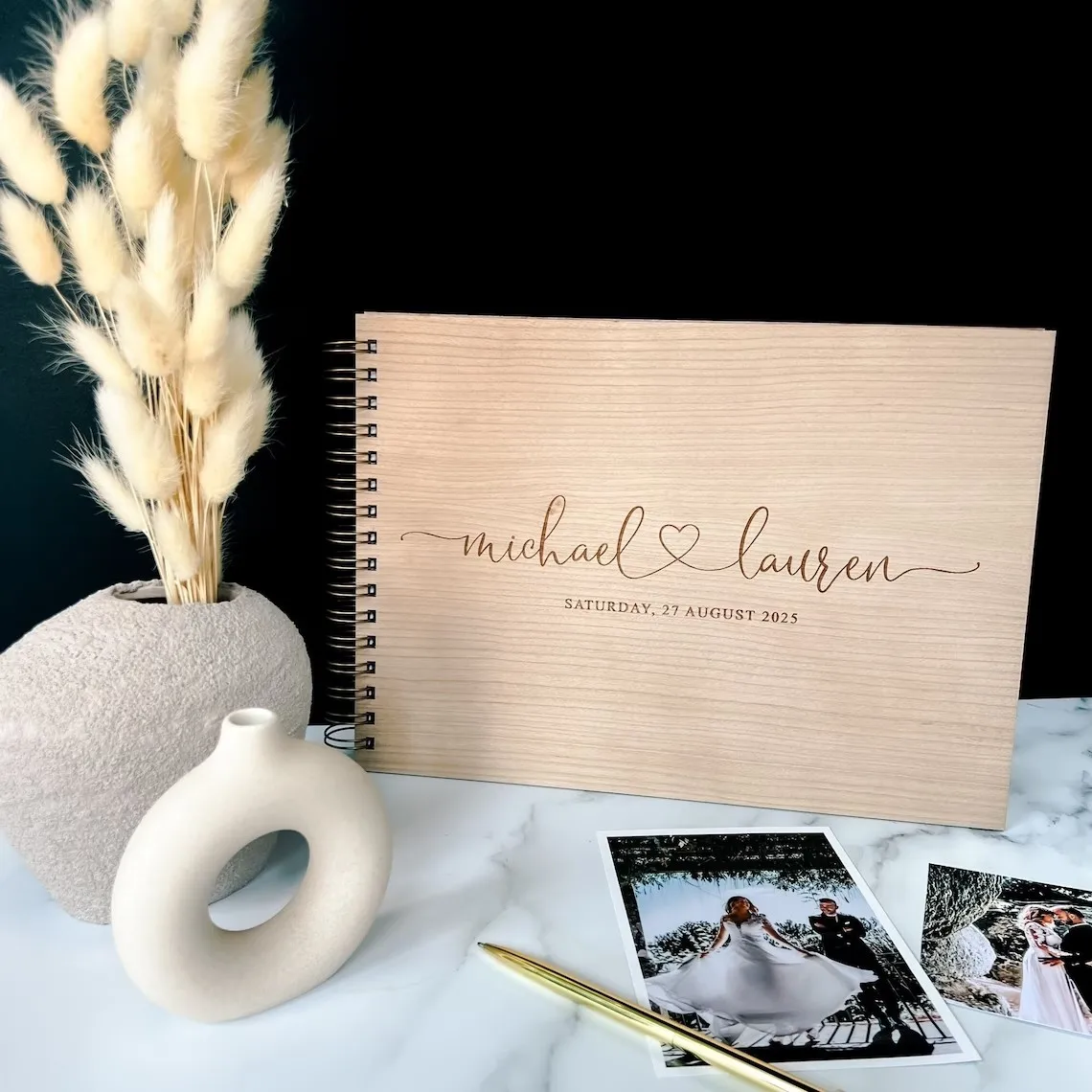 Wedding Guest Book-Personalised Unique Wedding Guestbook,Rustic Wedding Decor,Wedding Photo Album,Wedding Planner Gift Idea