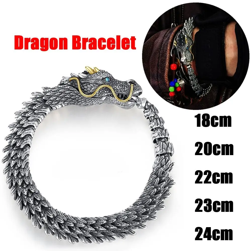 الرجعية شخصية التنين سوار الرجال الاستبداد ثلاثي الأبعاد معصمه العصرية التنين المعصم الفرقة