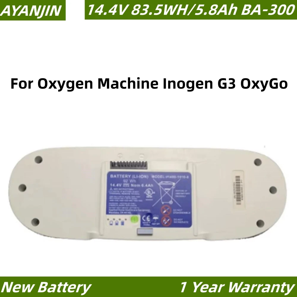 Replacement Li-ion Battery For Oxygen Machine Inogen G3 OxyGo BA-300 BA-316 14.4V 83.5WH/5.8Ah