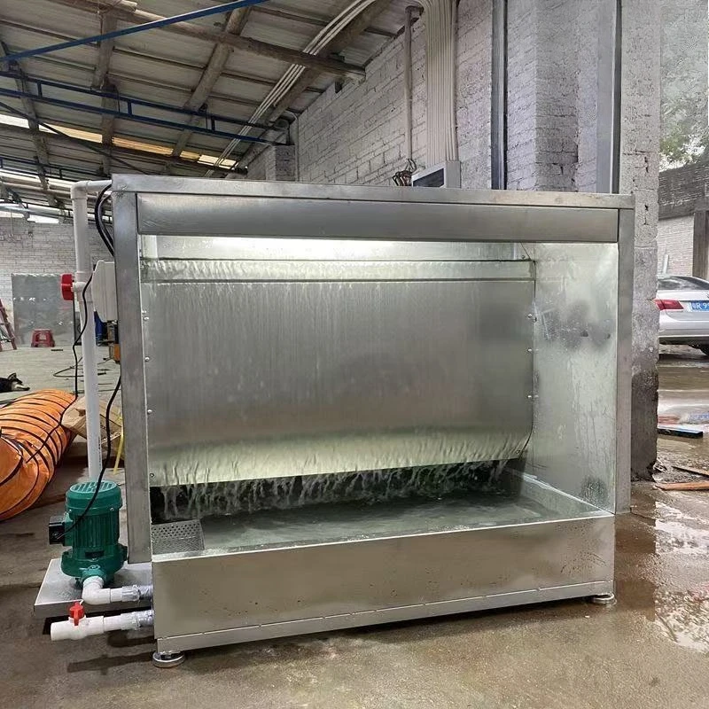 Stainless steel material, easy to clean, water tank design, water curtain cabinet, suitable for chemical corrosion resistant