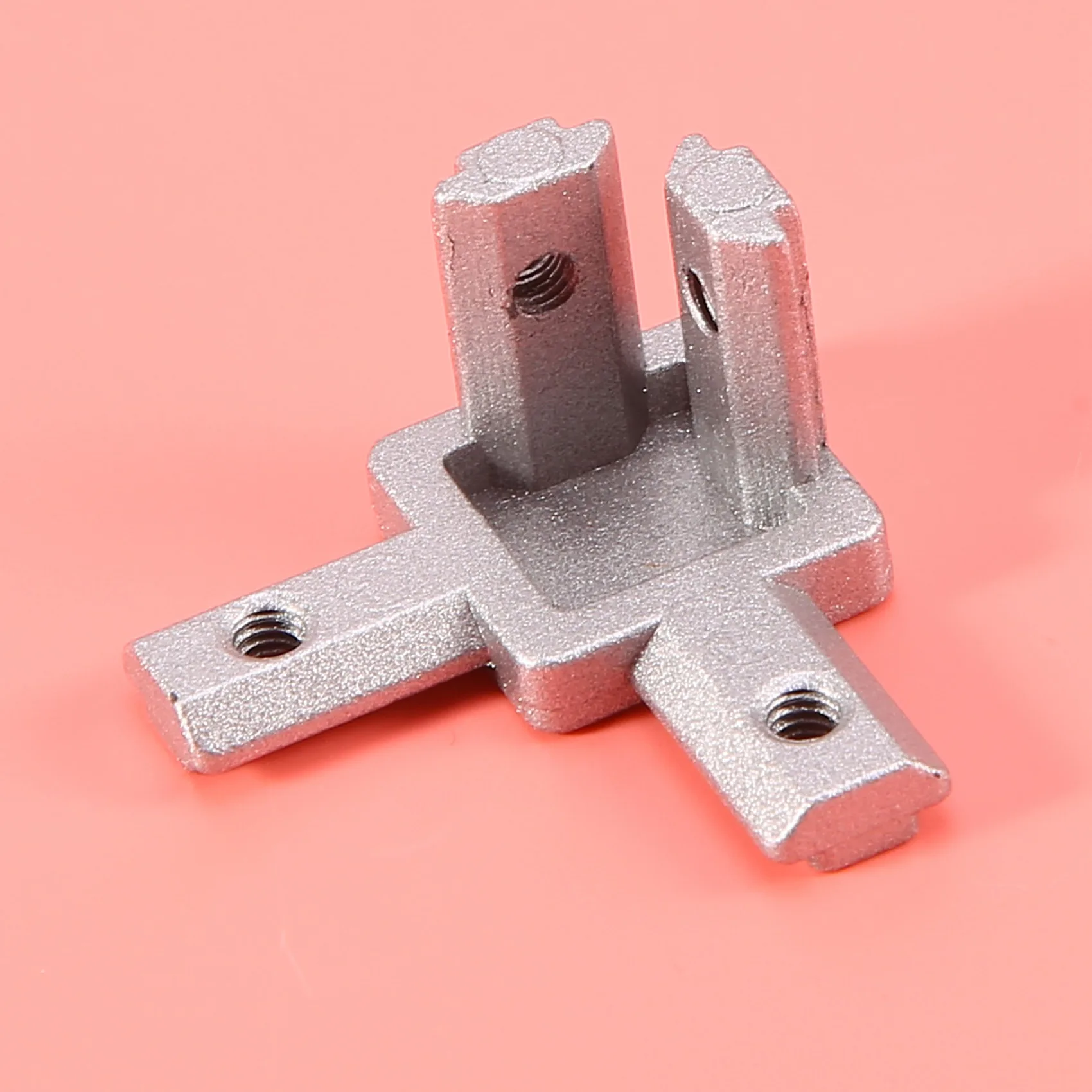 ABVS 3-Way End Corner Bracket Connector for T slot Aluminum Extrusion Profile 2020 series (Pack of 4, with screws)