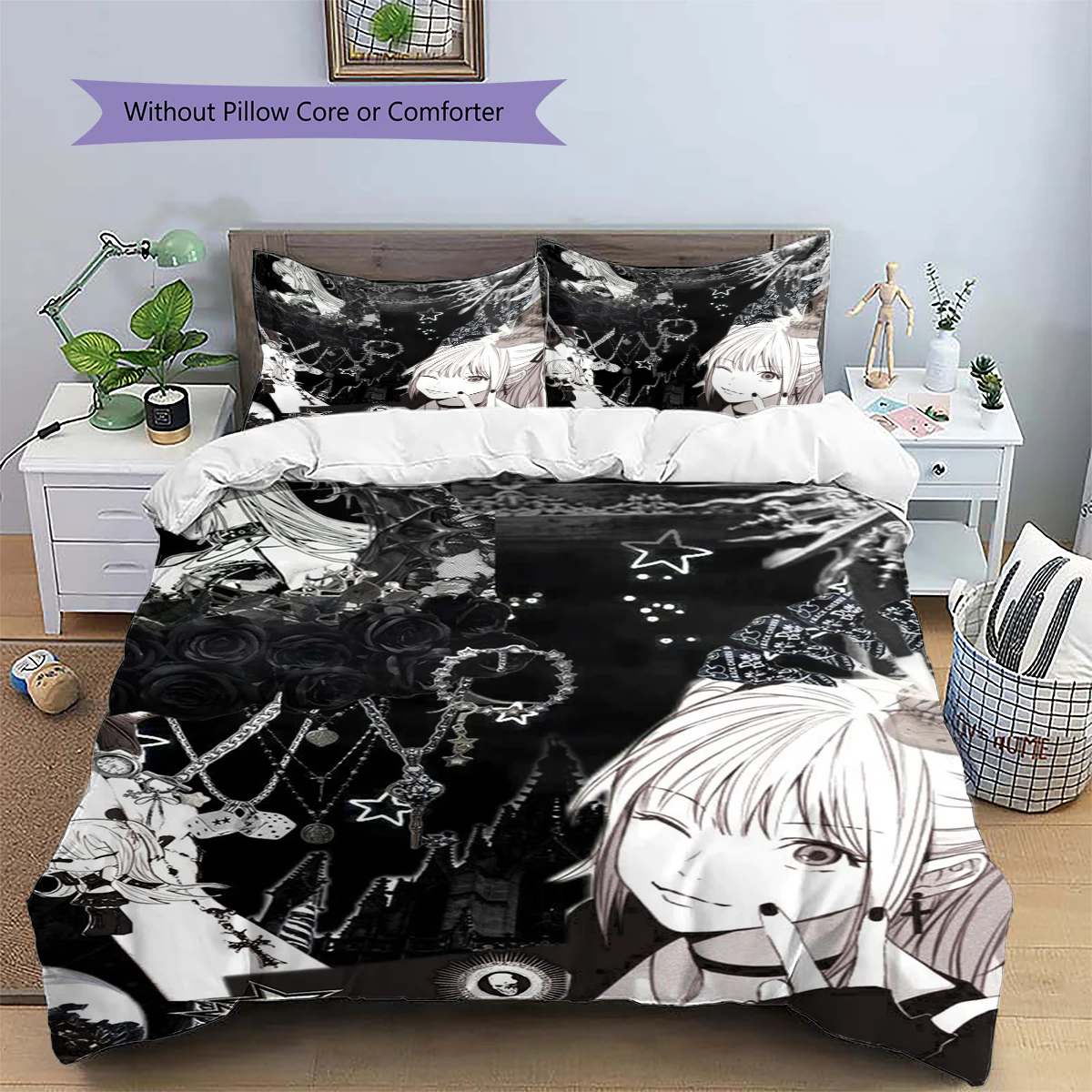 Death Note Anime Ornament Daily Use Bedding Patterned Pillowcase & Duvet Cover Set Nice Fan Gift -xia13