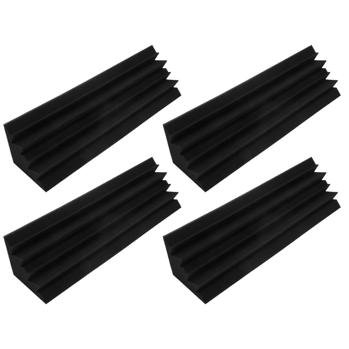 

4 Pcs Acoustic Panels Studio Acoustic Soundproof Foam,Sound Treatment Bass Trap Corner,Sound Panels Wedges,12X12X48cm