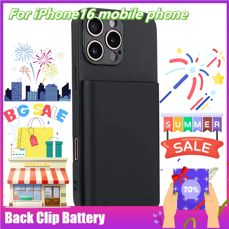 

For IPhone16 Apple Mobile Phone Back Clip Battery Anti - Drop Mobile Power Supply ProMax Power Bank