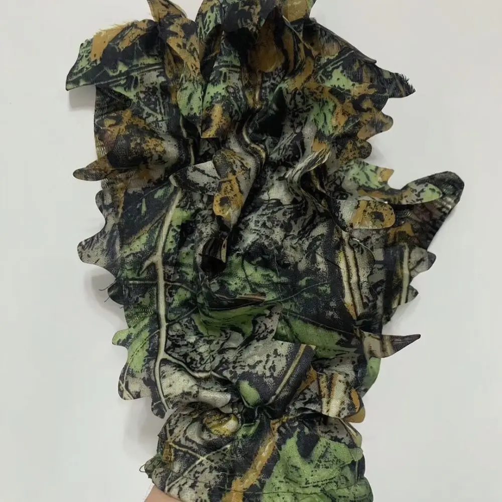 Lightweight 3D Leafy Camo Suit Unisex Tactical Hunting Apparel Breathable Polyester Simulation Gear For Woodland Field Scouting