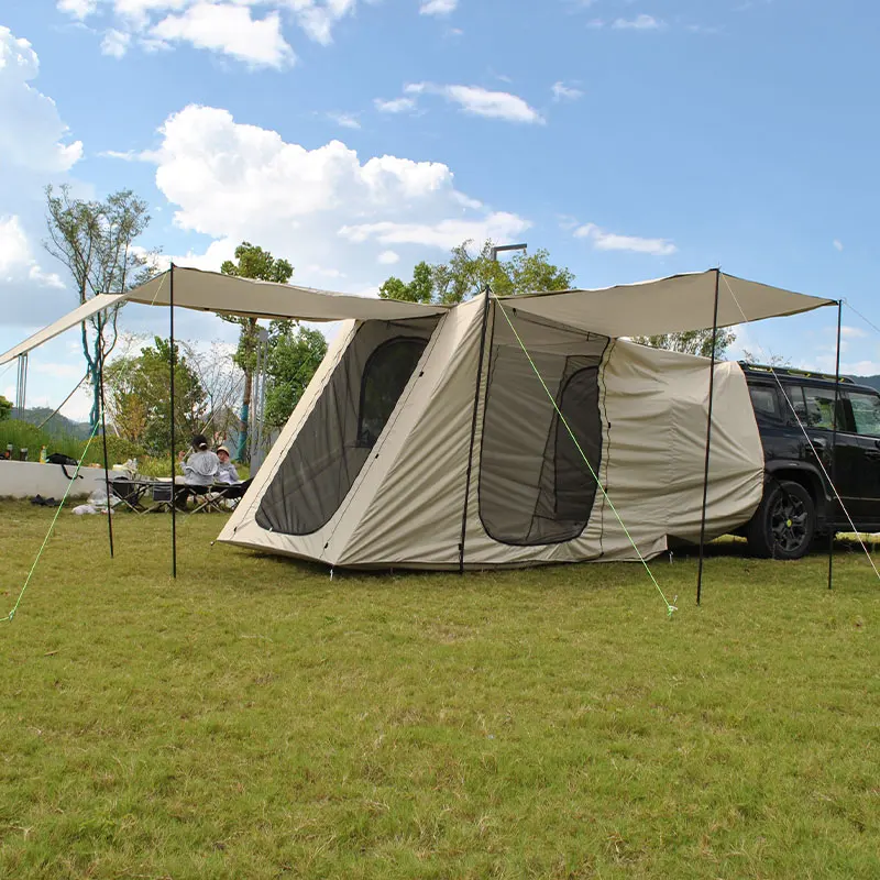 Truck Tents For Camping PU4000 210D Silver Coated Oxford Cloth,Commercial Van Tent,Small SUV Camping Tent Attachment Waterproof