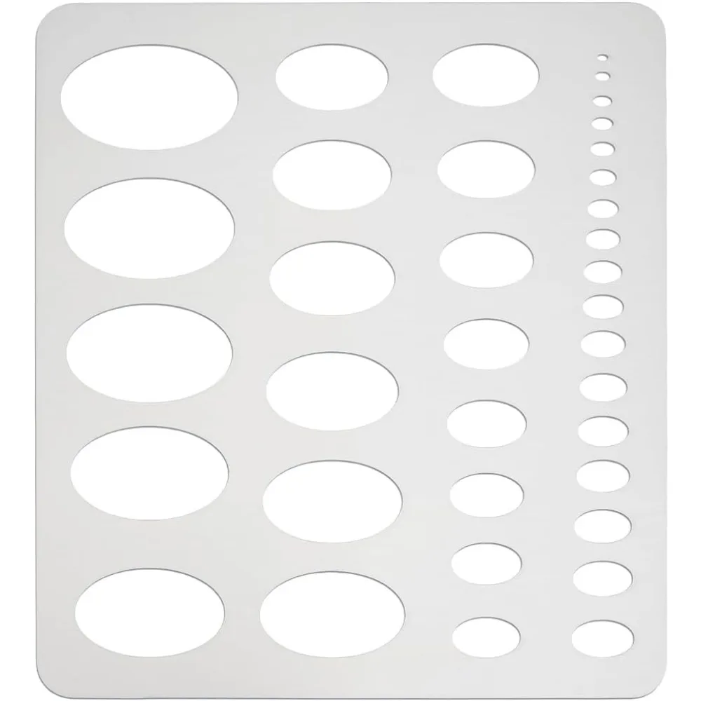 

Metal Oval Stencils 304 Stainless Steel Shape Stencils Drawing Templates for Drafting Architect Tool Sketching Painting