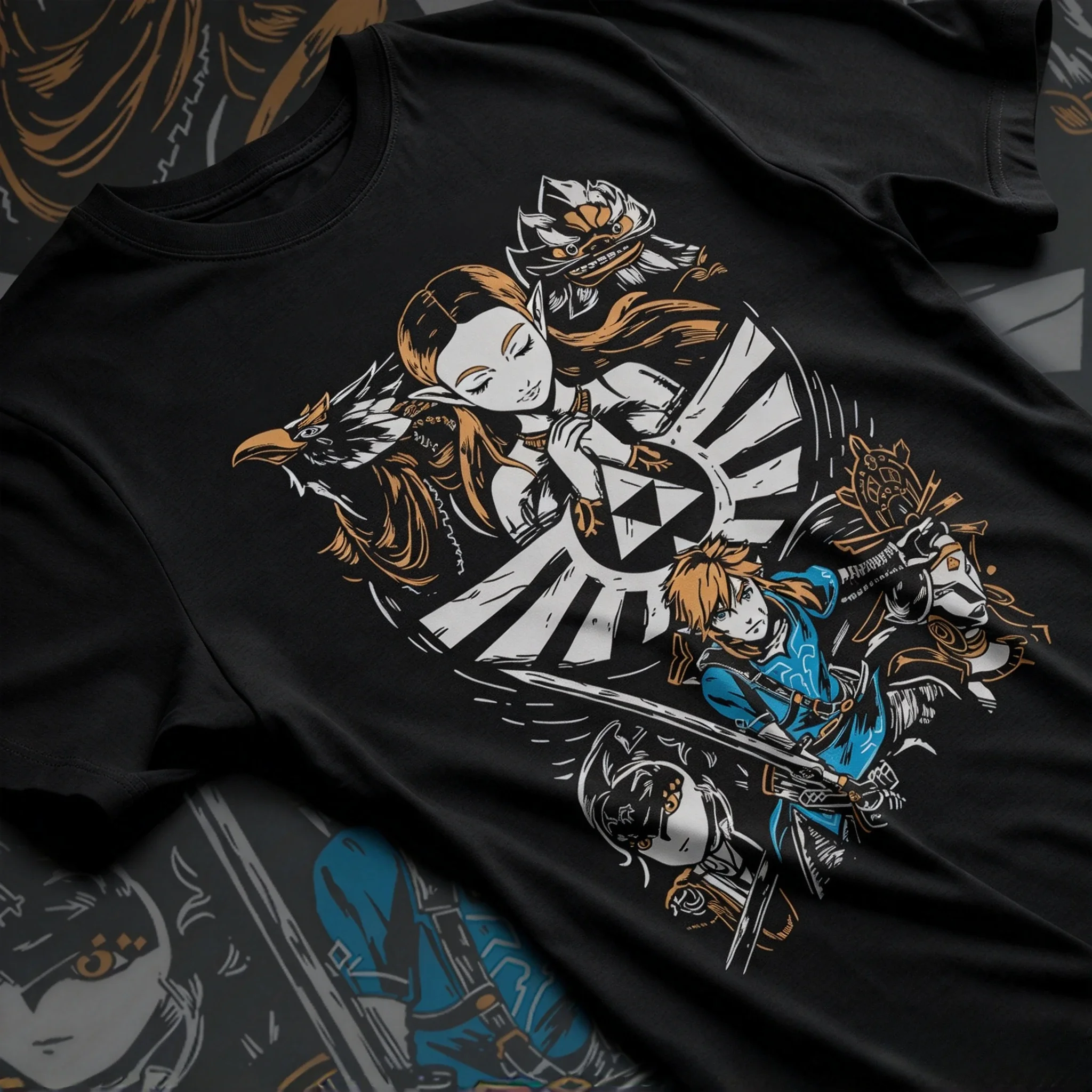 The Legend of Zelda Zelda Link Champions T Shirt Unisex and Kids Triforce Game Graphic Tees Vintage Art Casual Cotton Tops