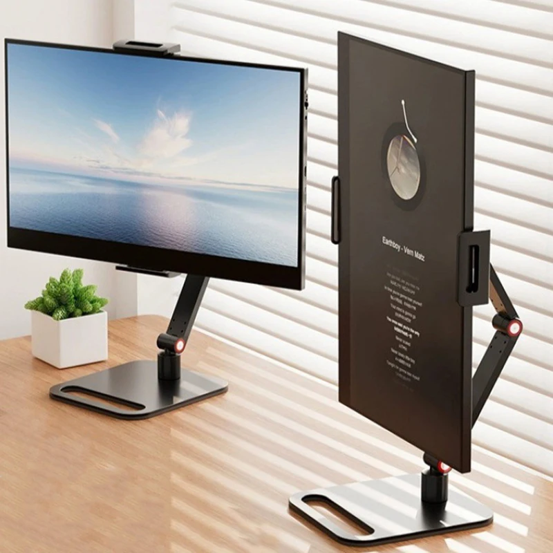 Portable Monitor Desk Holder Metal Stand 16 Inch Universal Expandable Display Base Vesa Mount External Vertical Screen Expansion