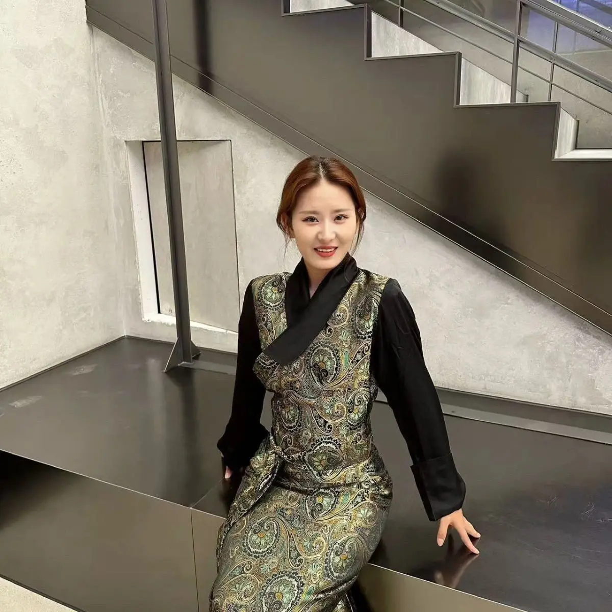 2024年夏新作 レディース チベット風ボラドレス 気質チベット