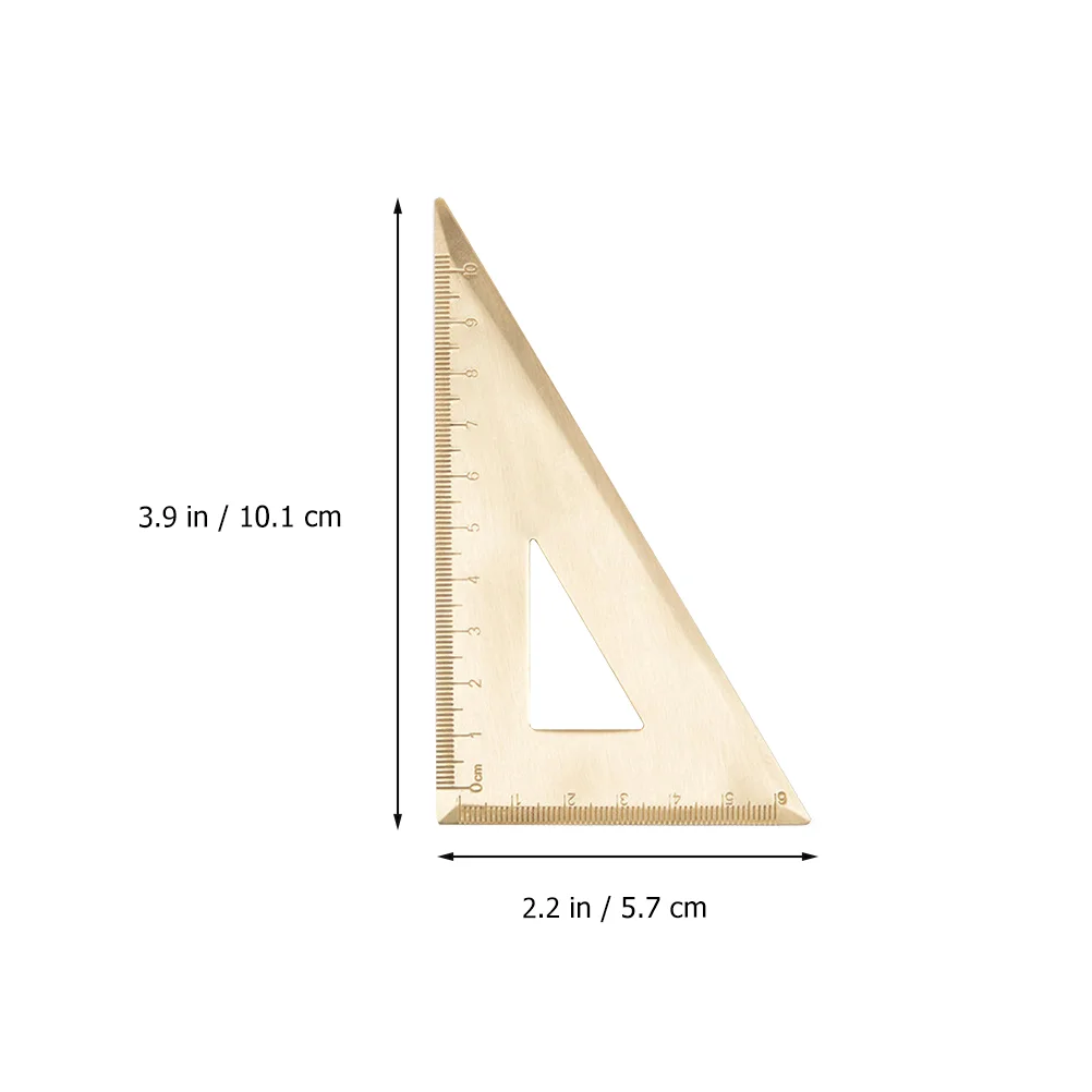 1 комплект, линейка для геометрии, латунный транспортир, выдержанная треугольная линейка для рисования, набор линеек, измерительные инструменты для рисования