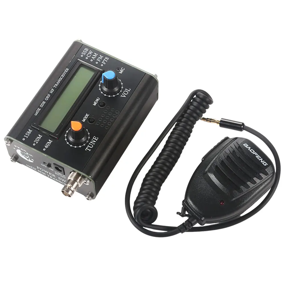 5W USDX Transceiver with Handheld Mic 3-Band All Mode High Frequency Transceiver Radio Transceiver Supporting 15M 20M 40M Bands