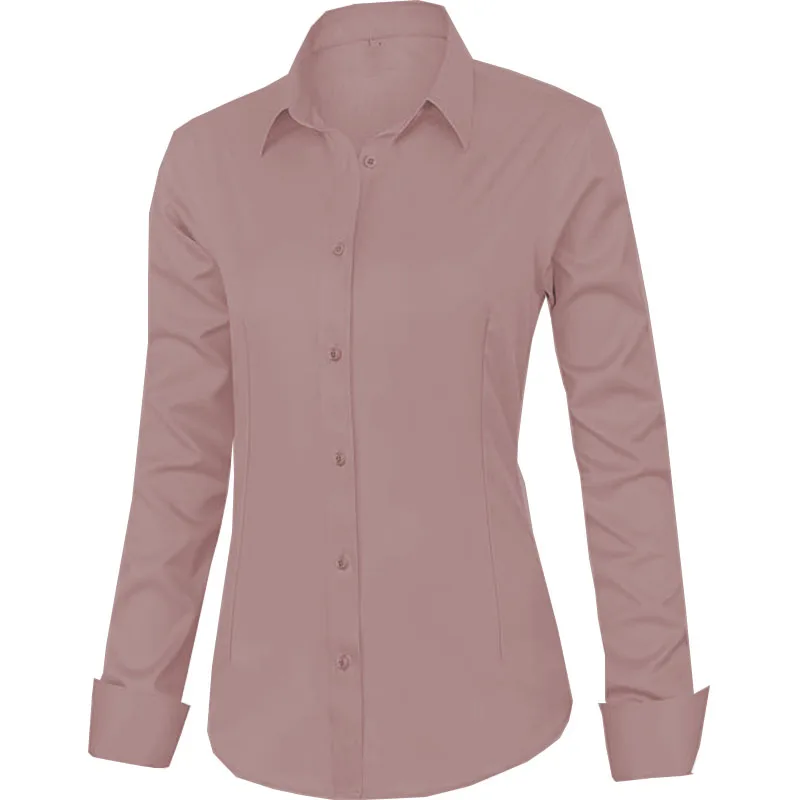 Damen Casual Blusen Business Langarmhemden