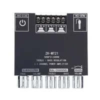 ZK-MT21 100W+2*50W 2.1 Channel Bluetooth 5.0 Amp HiFi Subwoofer Digital Power Amplifier Board AUX 12/24V Audio Stereo For Home