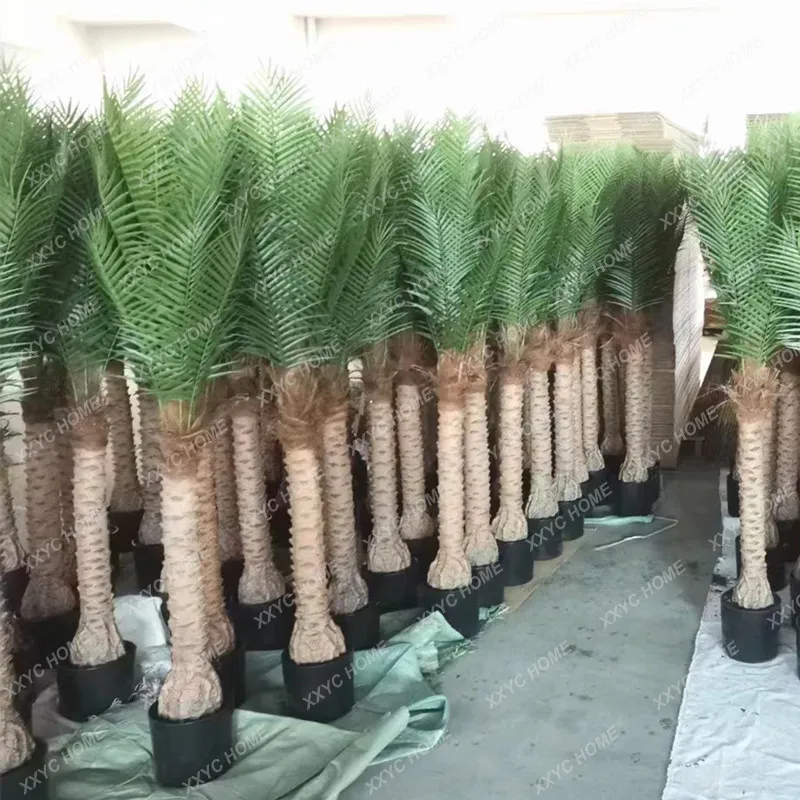 160/180/200cm Artificial Palm Tree Fake Tall Coconut Tree Simulation Plant Bonsai Indoor Large Tropical Green Floor Potted