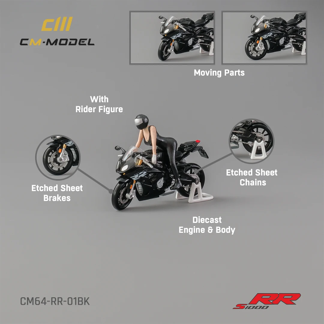 CMModel 1/64 Motorcycle S1000RR Diecast Model