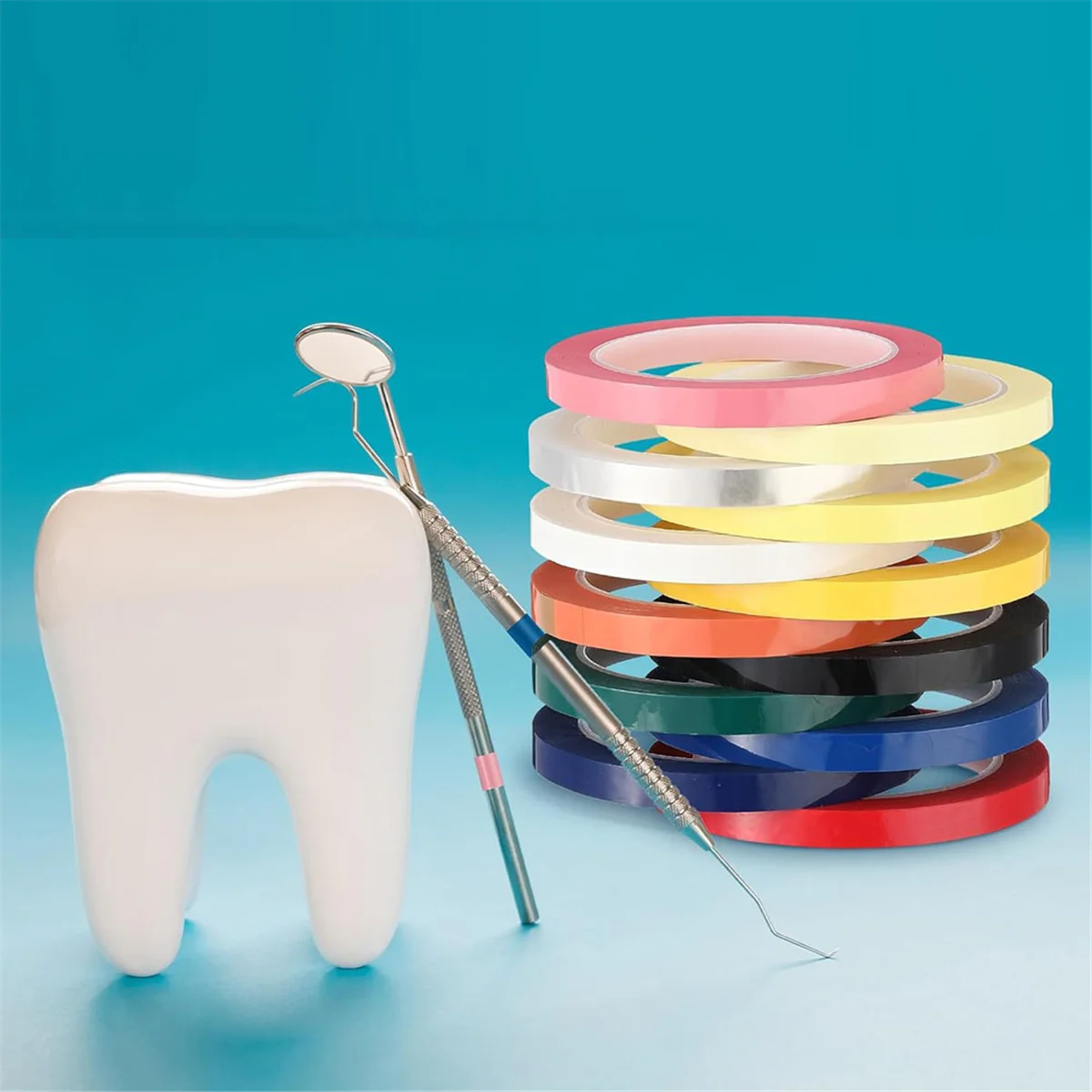 12rolls of Colored Autoclave Tape 65.8 M/L X 1.0 Cm/W Instrument Identification Tape Autoclavable