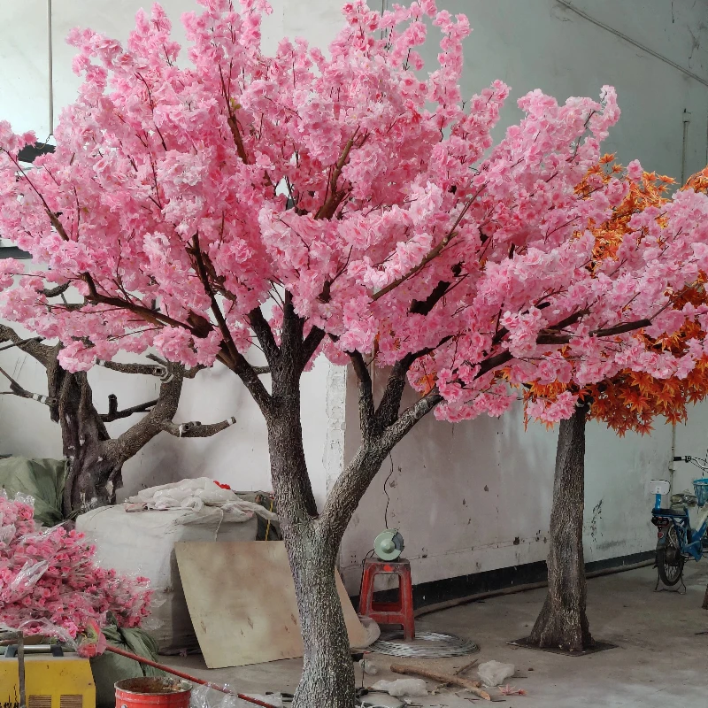 10ft Tall Large Fake Cherry Blossom Tree - 20 Interchangeable Branches - White & Pink Artificial Flower Indoor