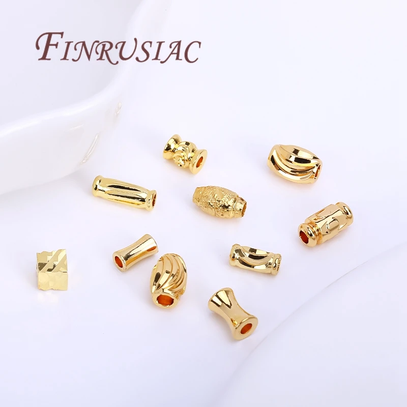 Spacer Beads 18K Real Gold Plated Separator For Beads DIY Bracelets Accessories Bead For Needlework Necklaces Jewelry Findings image 4