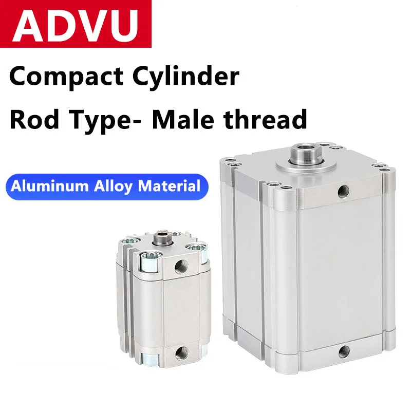 ADVU Compact Pneumatic Cylinder Broe Size 12/16/20/25/32/40/40/63/80 Piston Rod - Female Thread Thin Pneumatic Cylinder