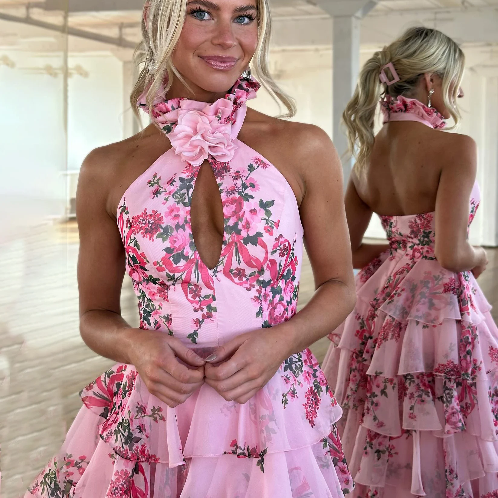 جديد 2 قطعة ملابس السباحة قبالة الكتف مع تنورة طويلة مثير المرأة بيكيني ملابس سباحة مطبوعة رفع Biquini الإناث ثوب السباحة بحر #3