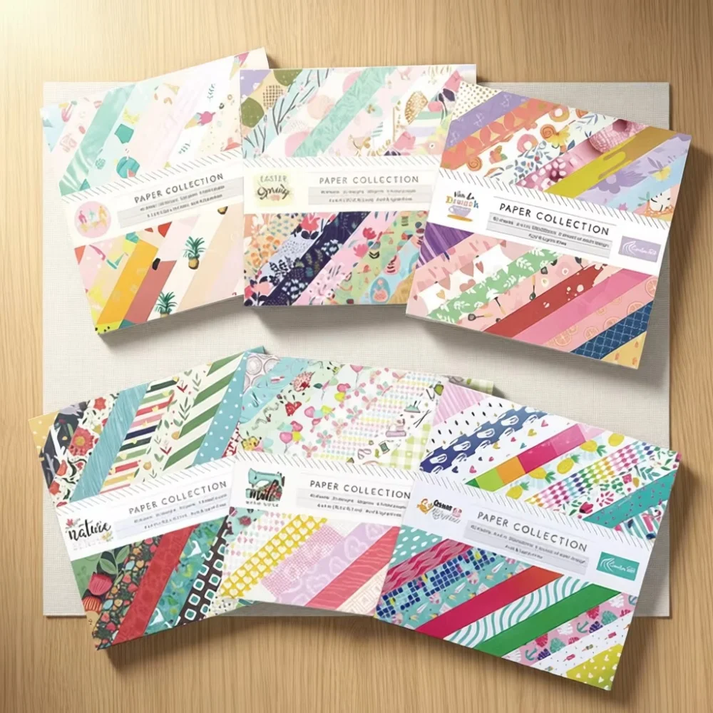 Creative Path 6x6 Scrapbook Paper Pad Flower Pattern Journaling Decorative Paper 6 Inch Scrapbooking Background Paper For Crafts