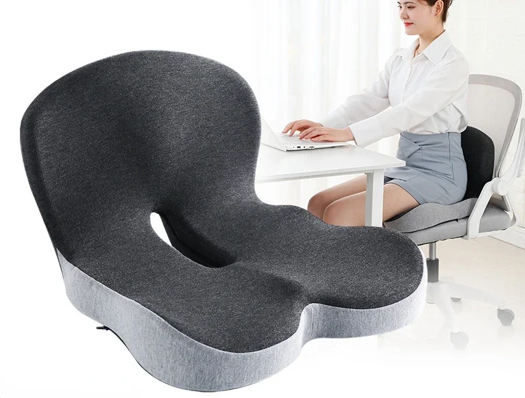 

Memory Cotton Seat Cushion Back Integrated Cushion Student Office Chair Car Butt Cushion Multiple Colors