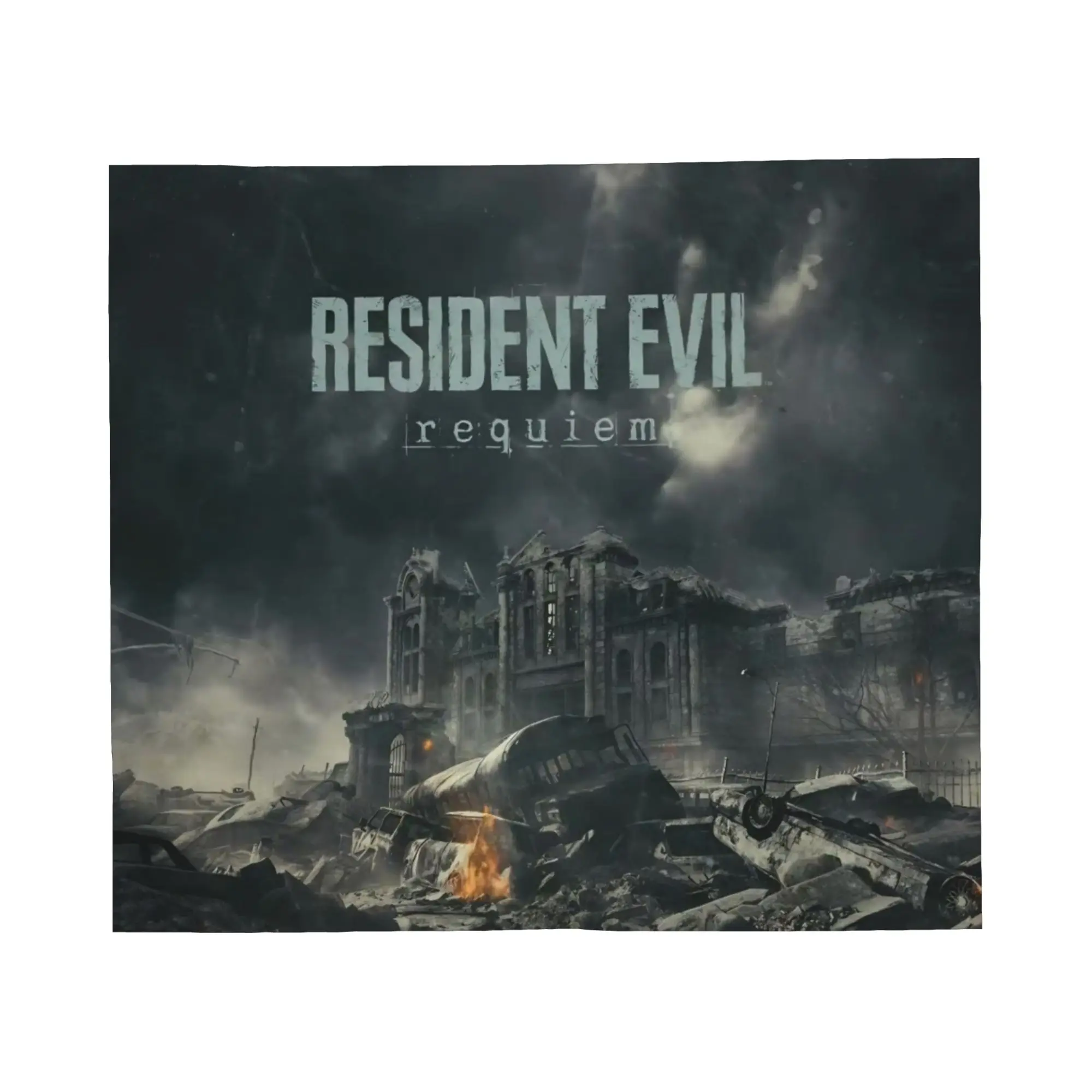 Residents Evils 9 Requiem Game Fans Blanket Warm Cozy Fluffy Leon Kennedy Throw Blankets for Couch 50x60 Inch Plush Thin Quilt