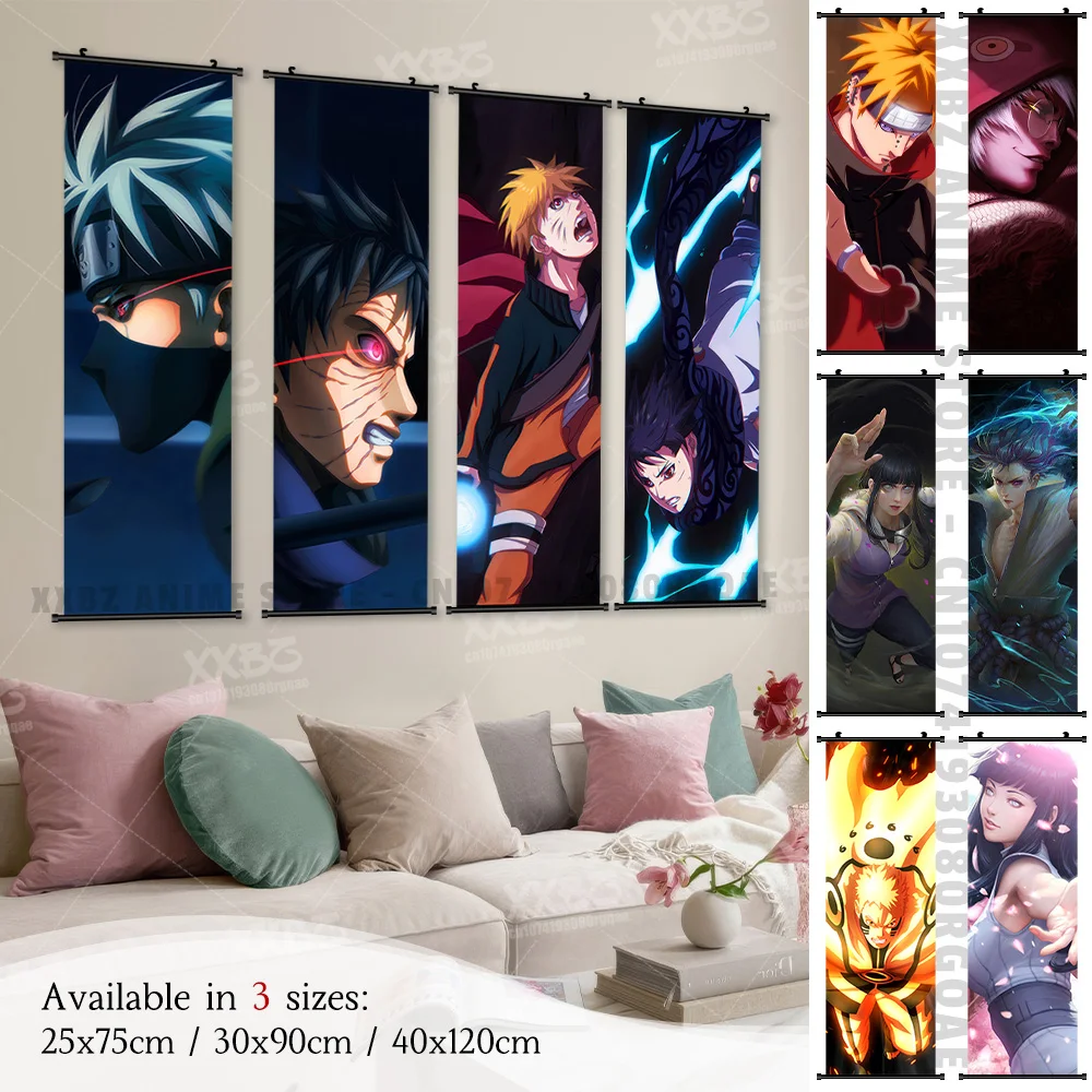 

Скрутки изображения для аниме Наруто настенное искусство холст Саске винтажная подвесная картина домашний декор Итачи персонажи постер для спальни