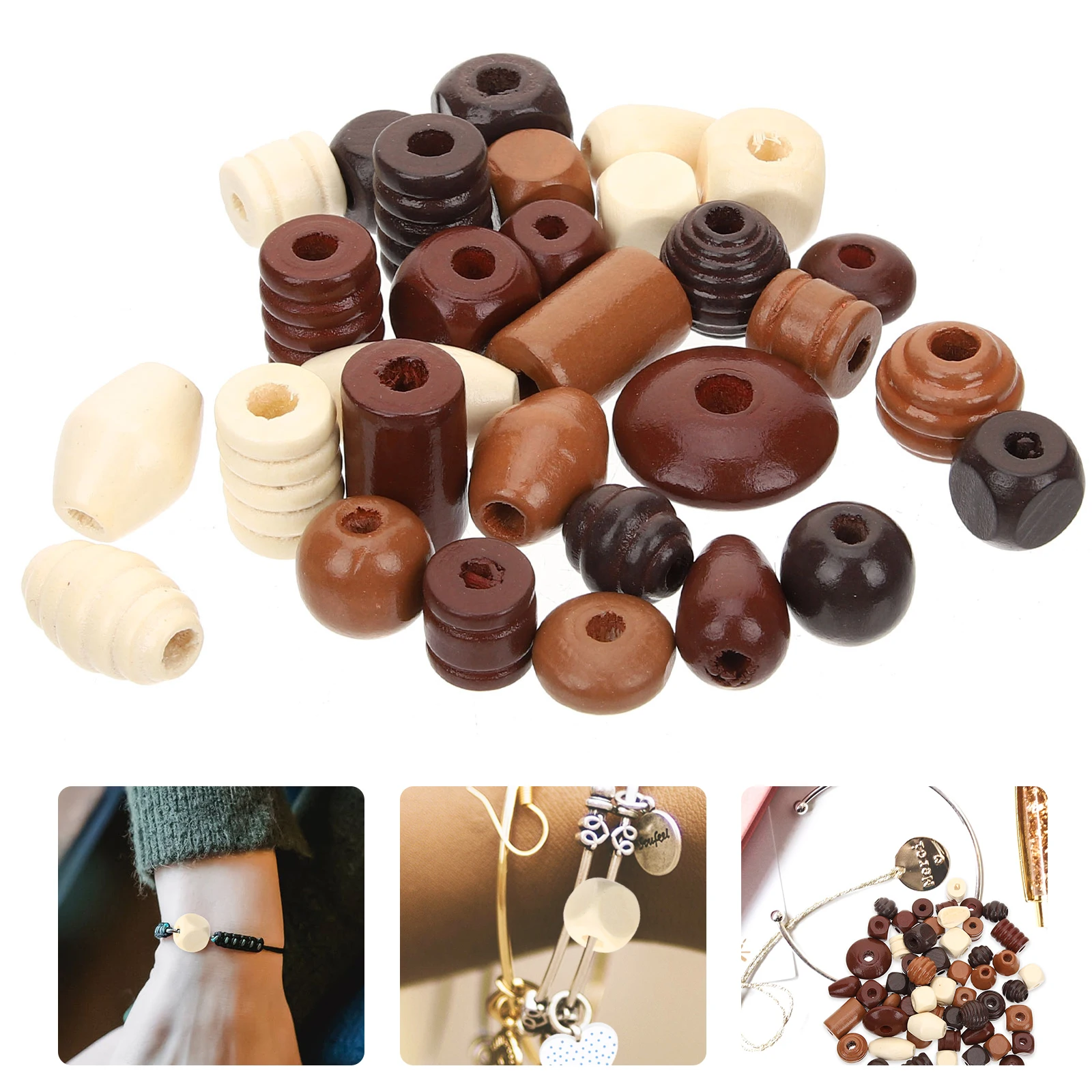 Cuentas Estilo Retro Madera Diy Artesanía Suelta Fabricación de Joyas Guirnalda Espaciador