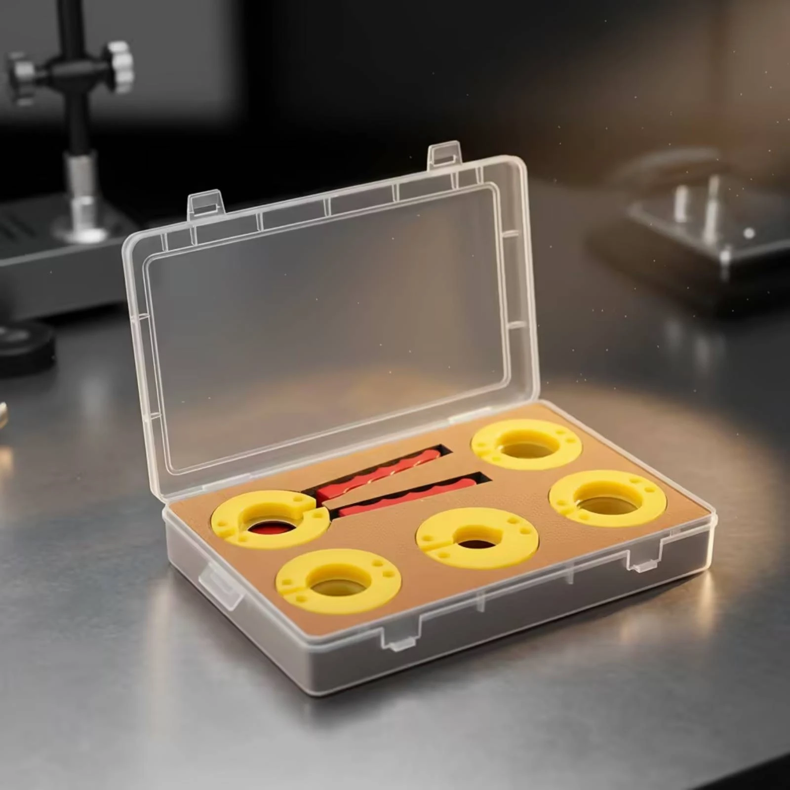 8 Pieces Repair Tools Bezel Removal Tool Kit Red Handled Molded Insert Watch Bezel Opener Kit